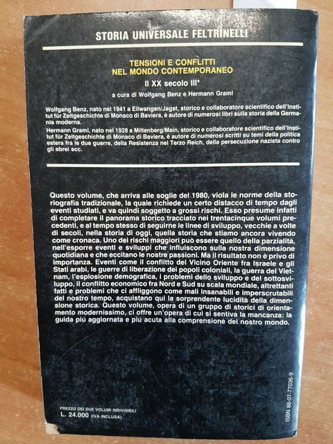 BENZ GRAML - TENSIONI CONFLITTI MONDO CONTEMPORANEO - FELTRINELLI - 1983 (1