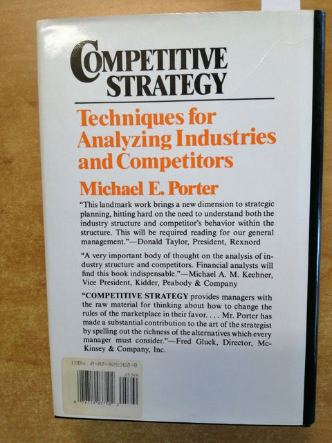 COMPETITIVE STRATEGY techniques for analyzing industries and competitors (7