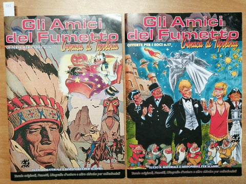 LOTTO 2 CATALOGHI GLI AMICI DEL FUMETTO N 16+17 CRONACA DI TOPOLINIA (5582