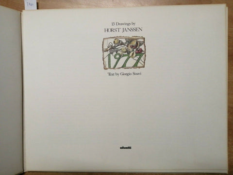 13 DRAWINGS BY HORST JANSSEN - TEXT BY GIORGIO SOAVI 1977 OLIVETTI DIARY (5