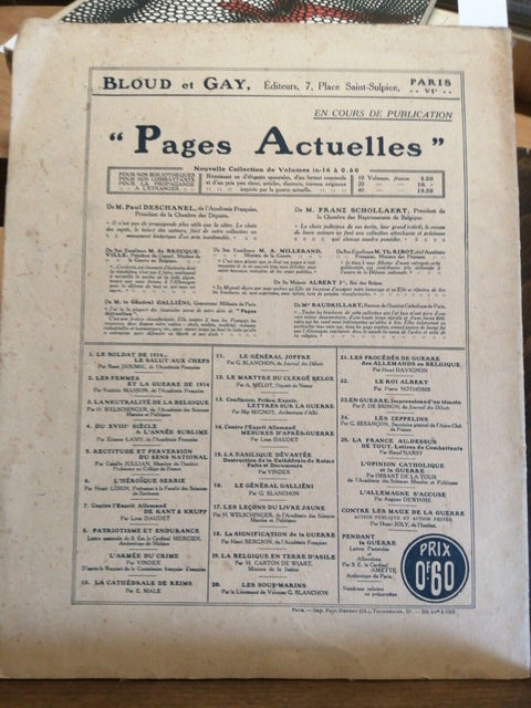 LA GUERRA TEDESCA E IL CATTOLICISMO - BAUDRILLART - 1915 - BLOUD E GAY (628