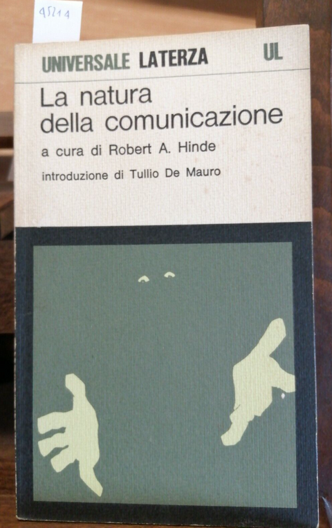 HINDE ROBERT - LA NATURA DELLA COMUNICAZIONE - LATERZA - 1977 - UL 392 - (4