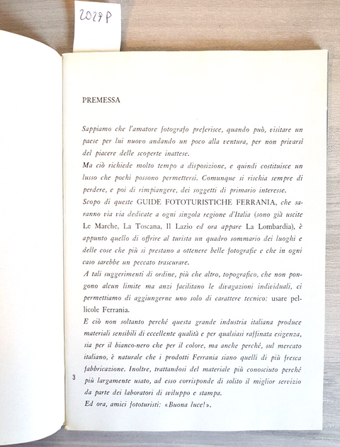 LA LOMBARDIA guida per il turista fotografo 1964 FERRANIA ita/eng/fra/ted(2