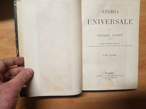 STORIA UNIVERSALE DI CESARE CANTU' 1884/86 UTET 14 VOLL. - ILLUSTRATO(3449