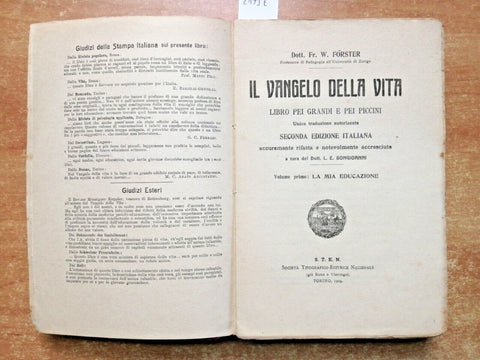 F.W. FORSTER - IL VANGELO DELLA VITA vol. 1 La mia educazione 1909 STEN (2