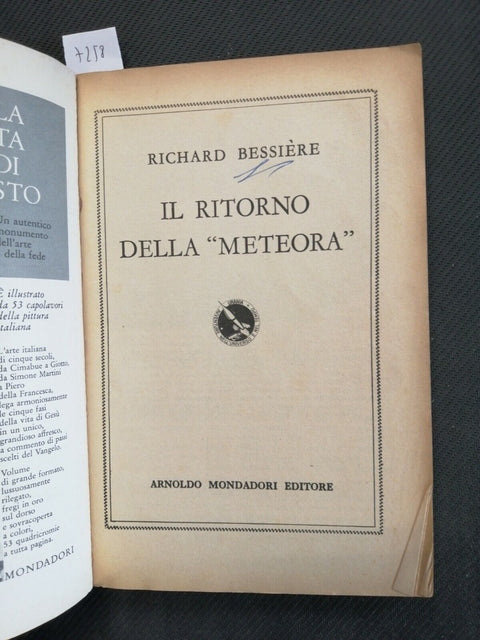 IL RITORNO DELLA "METEORA" - RICHARD BESSIERE - Mondadori 1959 URANIA 207 (