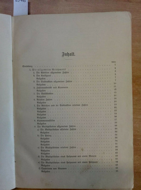 PROF. DUPORT - LEHRBUCHDER ARITHMETIK UND GEOMETRIE 1908 WIEN (2576) 5