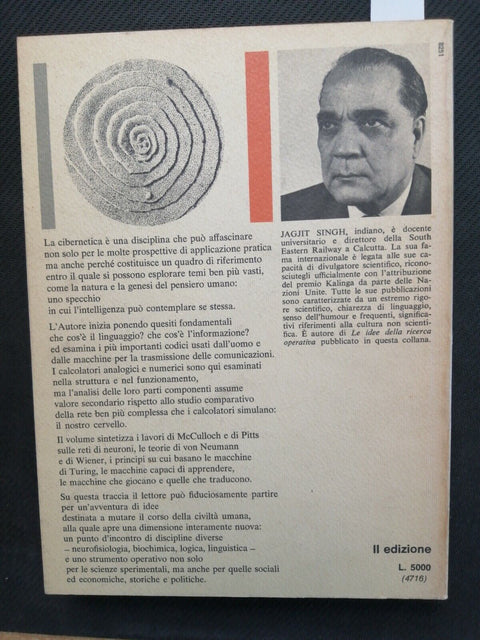 Teoria dell'informazione LINGUAGGIO E CIBERNETICA - Singh 1976 Mondadori (