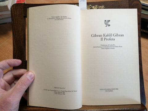 KAHLIL GIBRAN - IL PROFETA - GUANDA - Biblioteca della Fenice - 1986 - (642