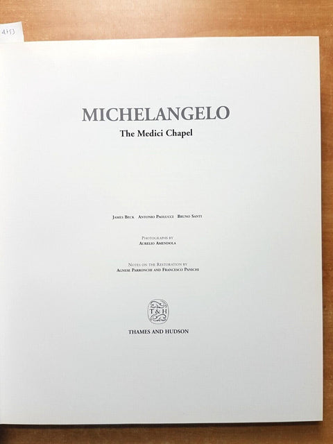 MICHELANGELO - THE MEDICI CHAPEL 1994 Thames and Hudson - Beck, Paolucci (4