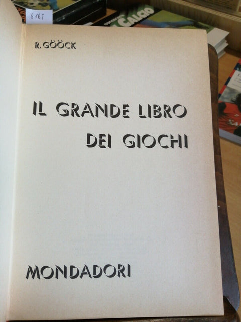 GOOCK - IL GRANDE LIBRO DEI GIOCHI - 1970 - Mondadori - ILLUSTRATO (6165