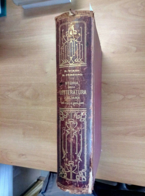 1904 WIESE PERCOPO STORIA LETTERATURA ITALIANA 19 TAVOLE CROMOLITOGRAFIA (2