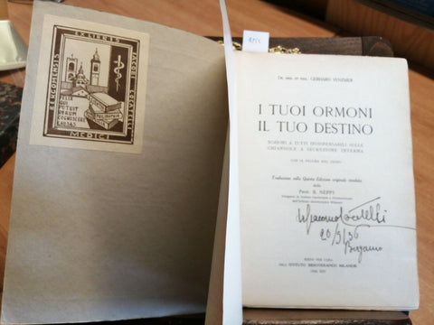 G. VENZMER - I TUOI ORMONI IL TUO DESTINO 1936 ILLUSTRATO (4952) GHIAN