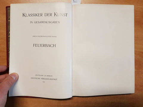 FEUERBACH DES MEISTERS GEMALDE IN 200 ABBILDUNGEN 1913 VERLAGS ANSTALT - (3