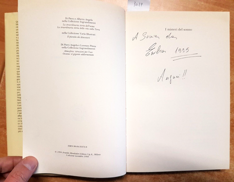 PIERO ANGELA - I MISTERI DEL SONNO - 1ed. 1994 - INGRANDIMENTI MONDADORI (