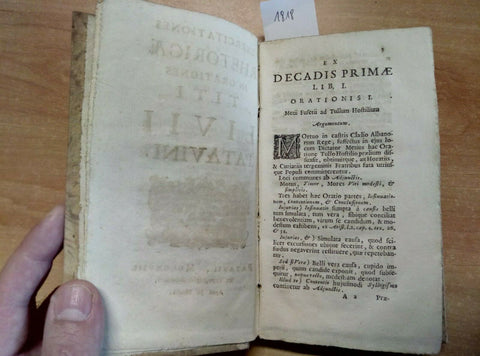 1718 EXERCITATIONES RHETORICAE IN ORATIONES TITI LIVII PATAVINI - MANFRE'