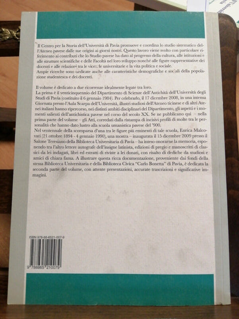 ANNIVERSARI DELL'ANTICHISTICA PAVESE - GIANCARLO MAZZOLI - 2009 - PAVIA -