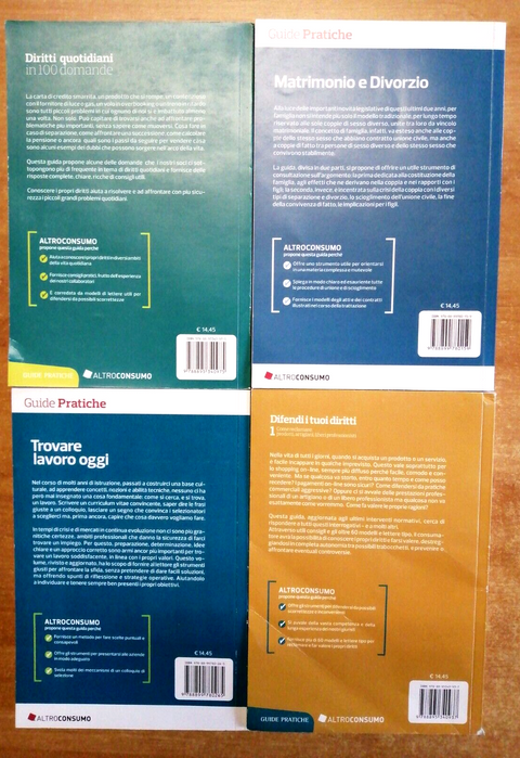 Lotto 15 volumi GUIDE PRATICHE ALTROCONSUMO vedi i titoli all'interno!!! (