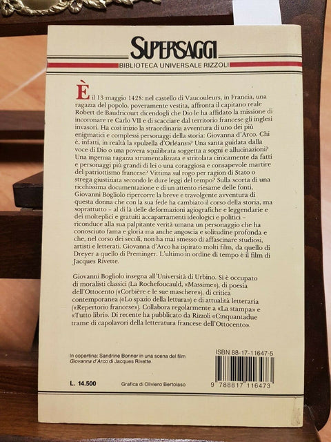 GIOVANNA D'ARCO - STRUMENTO DI DIO O DEI POTENTI? - G. BOGLIOLO 1995 BUR (