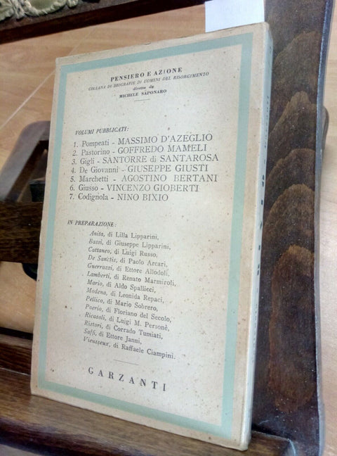 BIXIO - ARTURO CODIGNOLA 1948 GARZANTI 1 ED. - PENSIERO E AZIONE (2910