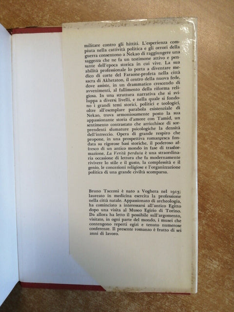 La verit perduta - Bruno Tacconi - 1ED. Mondadori 1972 RILEGATO Egitto (5