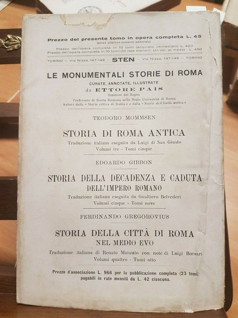 GIBBON - STORIA DELLA DECADENZA E CADUTA DELLO IMPERO ROMANO 4 STEN 1927 (3