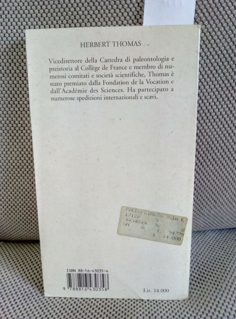 PALEOPRIMATOLOGIA E PALEOAMBIENTE - HERBERT THOMAS 1992 JACA BOOK 1 ED. (2