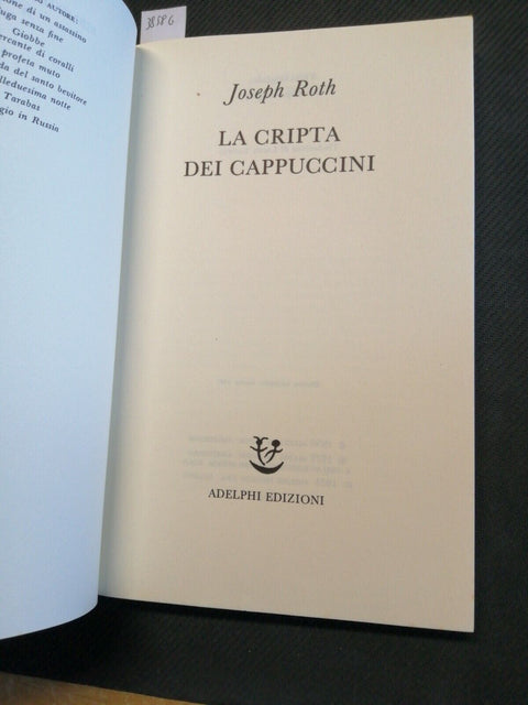 JOSEPH ROTH - LA CRIPTA DEI CAPPUCCINI - 1983 - Biblioteca Adelphi - (3858G