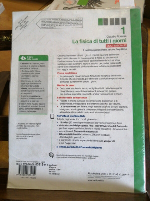 C. ROMENI - LA FISICA DI TUTTI I GIORNI 1 MULTIM 9788808635150 ZANICHELLI(4