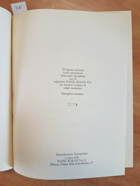 ALESSANDRO MANZONI - DEL TRIONFO DELLA LIBERTA' 1963 RANK XEROX TIR.LIM. (