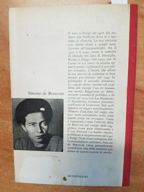 SIMONE DE BEAUVOIR - I MANDARINI - 1ED. IL BOSCO MONDADORI 1961 - (1444