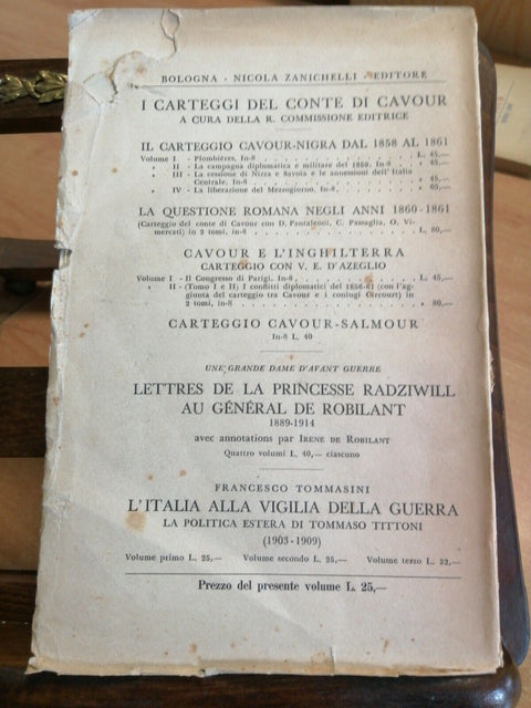 PIETRO ORSI - STORIA MONDIALE DAL 1814 AL 1938 VOL.1(1814-1871)ZANICH