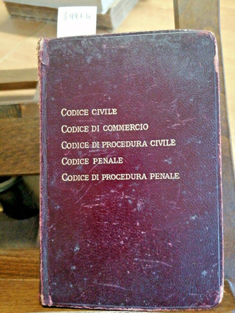 MANUALE D'UDIENZA 1909 CODICE CIVILE, COMMERCIO, PROCEDURA CIVILE, PENALE(