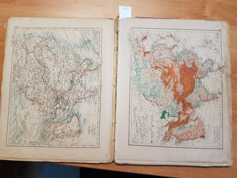 Atlante mondiale Hoepli di geografia moderna - 80 carte 50000 nomi - 1894 (