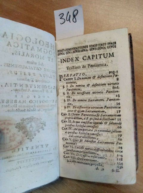 1734 THEOLOGIA DOGMATICA ET MORALIS - LUDOVICO HABERT - BALLEONIANA (348