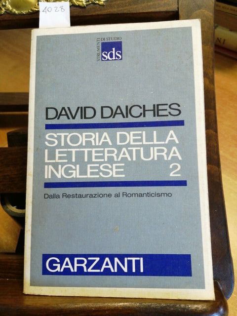 STORIA DELLA LETTERATURA INGLESE - VOLUME 2 - DAVID DAICHES 1990 GARZANTI (