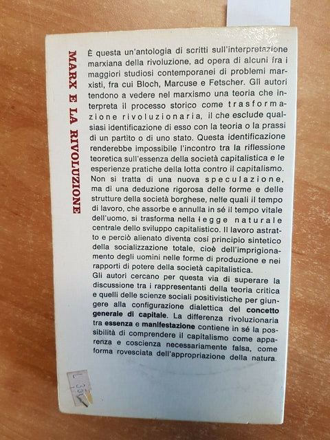 COPPELLOTTI - MARX E LA RIVOLUZIONE - 1 ED. FELTRINELLI - 1972 - (3742Z