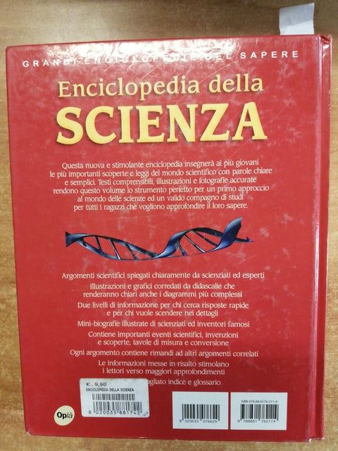 ENCICLOPEDIA DELLA SCIENZA per ragazzi 3500 voci e 2000 illustrazioni OPLA'