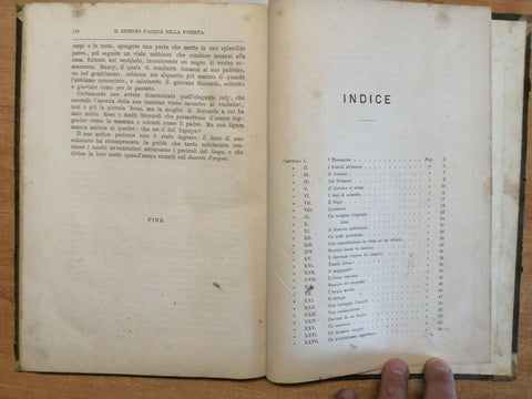 MAYNE- REID IL DESERTO D'ACQUA NELLA FORESTA 1874 ED. LOMBARDA 27 INCISIONI