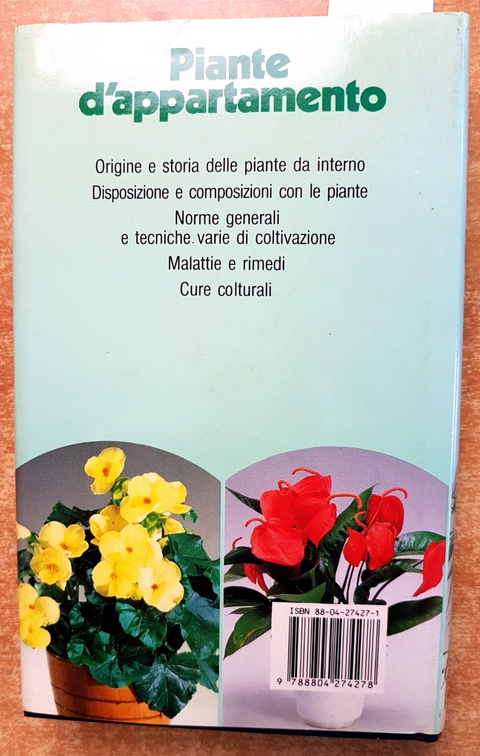 PIANTE D'APPARTAMENTO uso temperatura luce CHIUSOLI 1992 BORIANI MONDADORI