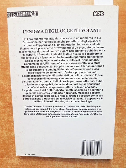 L'ENIGMA DEGLI OGGETTI VOLANTI - Danilo Tacchino 1997 UFO - MISTERO - MEB