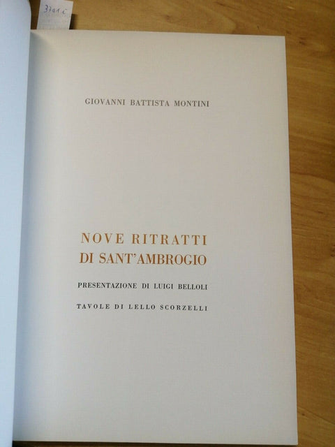 GIOVANNI BATTISTA MONTINI - NOVE RITRATTI DI S. AMBROGIO 1974 SCORZELLI (37