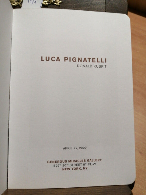 LUCA PIGNATELLI - BETWEEN REVERIE AND DREAM - 2000 - BY DONALD KUSPIT - (51