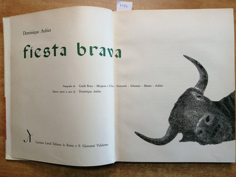 Dominique Aubier FIESTA BRAVA + 2 dischi LANDI 1961 CORRIDA TORERO PICADOR(