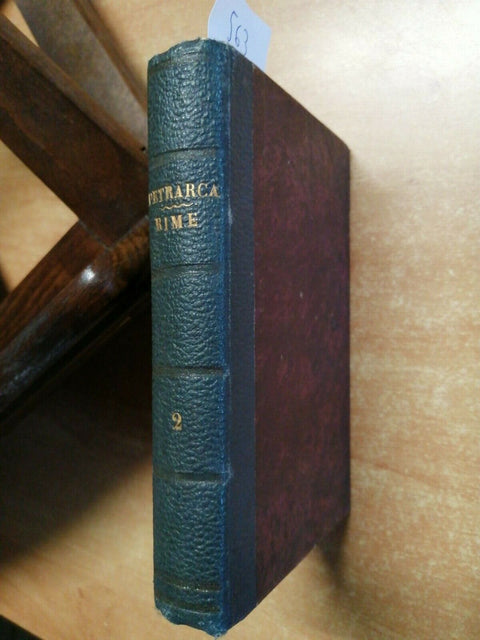 1821 LE RIME DI FRANCESCO PETRARCA VOLUME 2 - BRESCIA PER NICCOLO' BETTONI