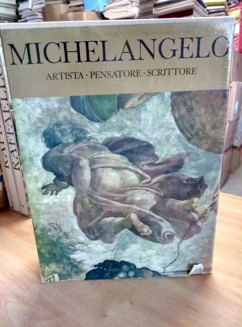 MICHELANGELO ARTISTA PENSATORE SCRITTORE 2 VOL. COFANETTO DE AGOSTINI 1966 EXTRA