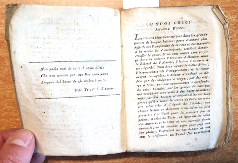 GERUSALEMME LIBERATA tomo II di TORQUATO TASSO - 1816 - Pietro Bernardi - (