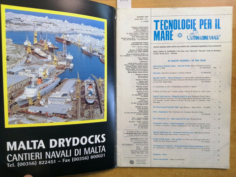 L'AUTOMAZIONE NAVALE gennaio 1992 TECNOLOGIE PER IL MARE navi porti cantieri722