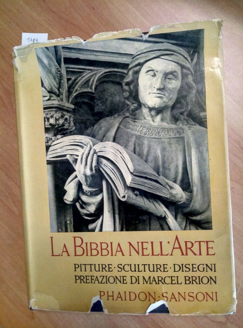 LA BIBBIA NELL'ARTE PITTURE SCULTURE MINIATURE 1956 INTRO BRION - SANSONI