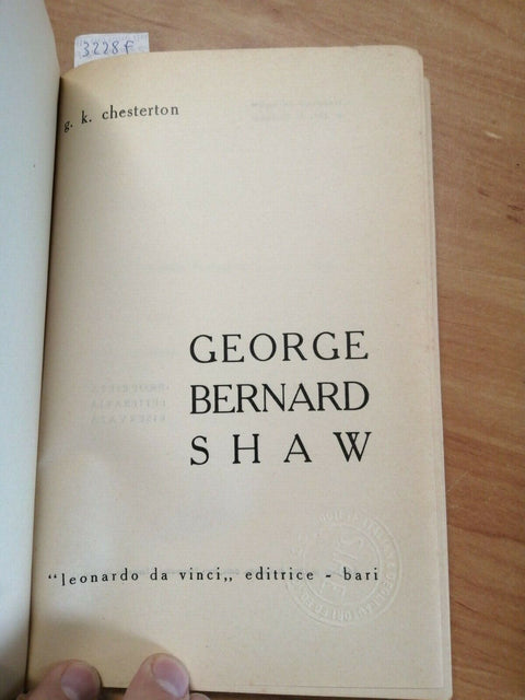 G.K. CHESTERTON - GEORGE BERNARD SHAW - LEONARDO DA VINCI EDITRICE - BARI(3